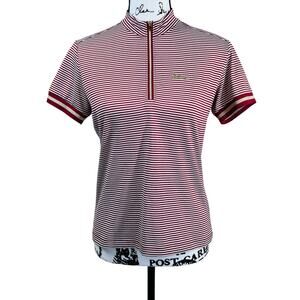 The Redface white/ red stripe short sleeve top mountaineer trail running outdoor
